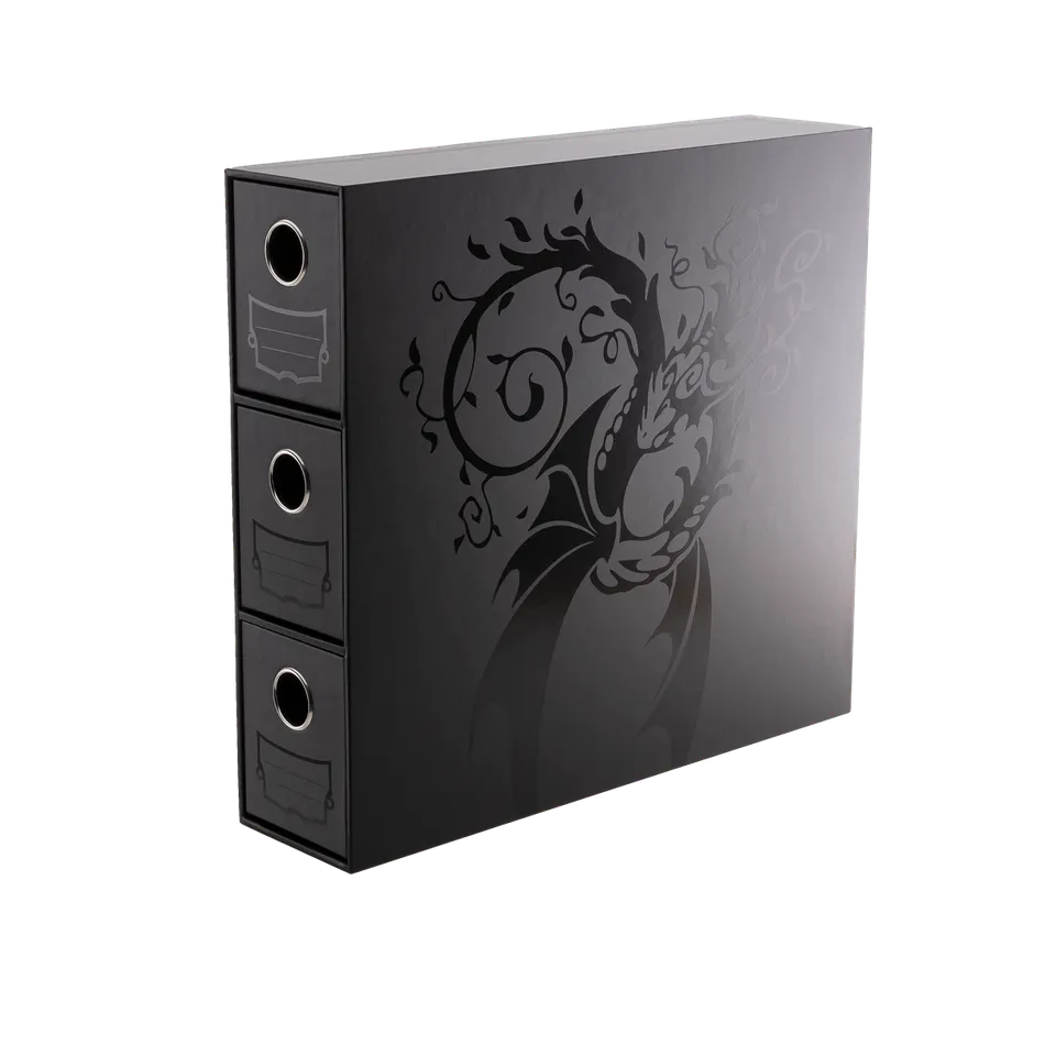 dragon-shield-fortress-3-card-drawers-vertical-black image 1