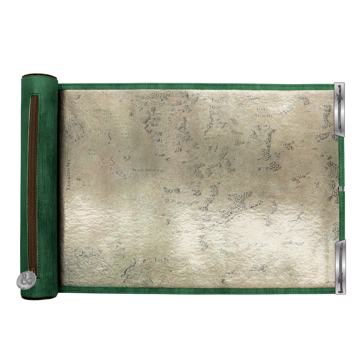 ultra-pro-dungeons-dragons-premium-dice-scroll-map-drizzt-forgotten-realms-w-rfe image 1