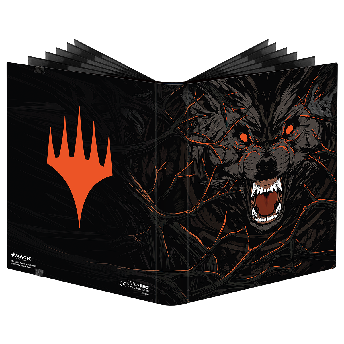 ultra-pro-innistrad-midnight-hunt-draft-booster-key-art-9-pocket-pro-binder image 1