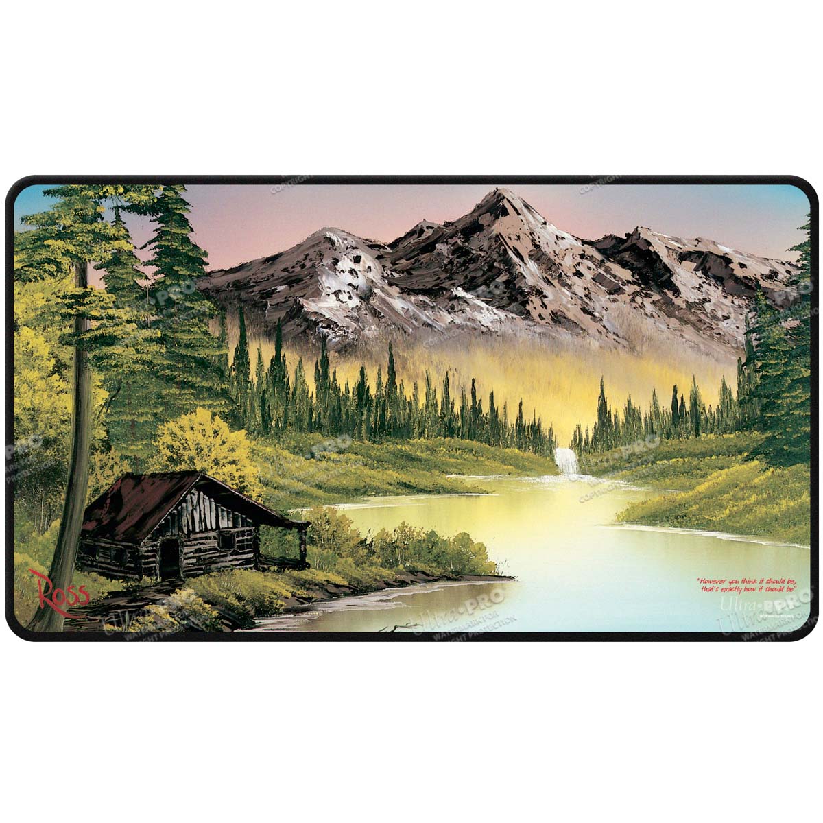 ultra-pro-bob-ross-mountain-retreat-playmat-mit-schwarzer-naht image 1