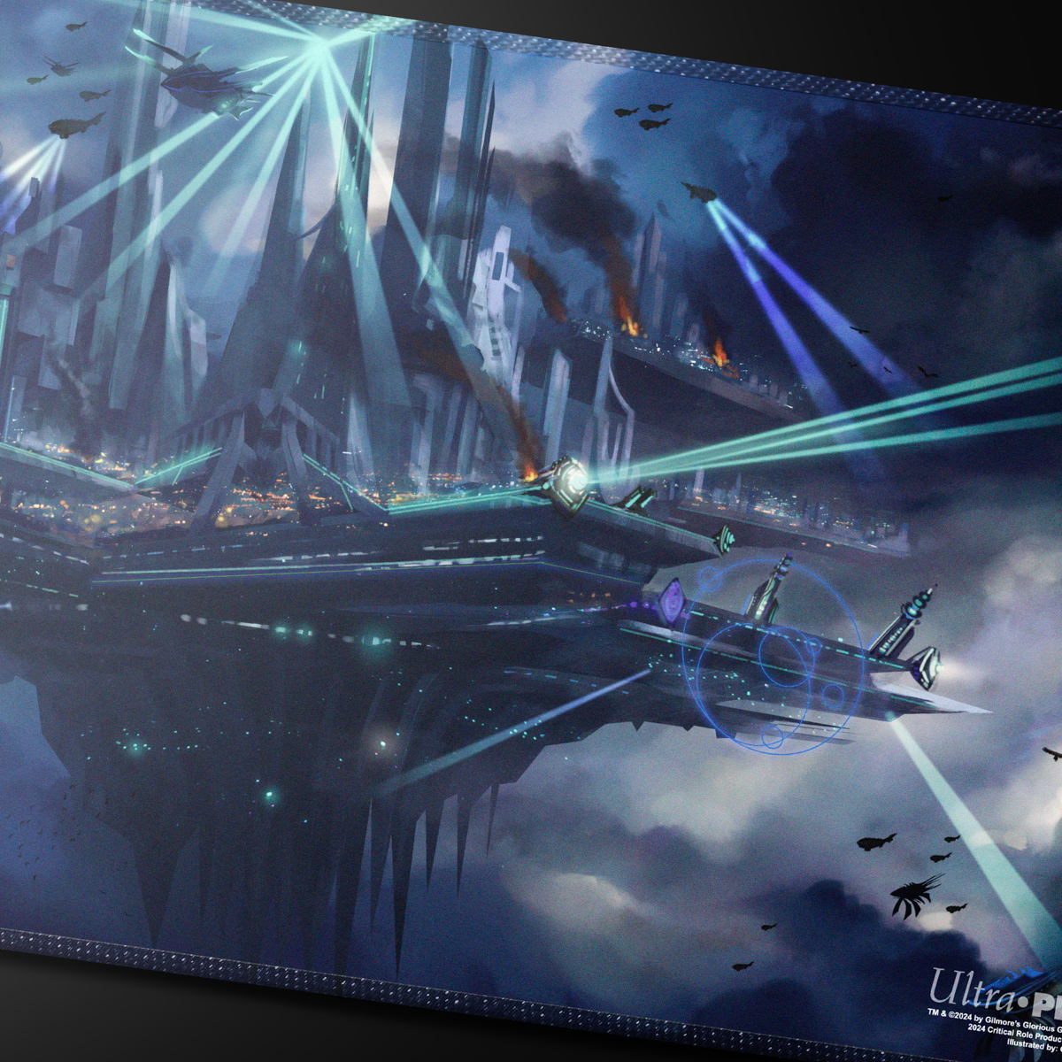 ultra-pro-critical-role-stitched-edge-playmat-the-flying-city-of-aeor image 2