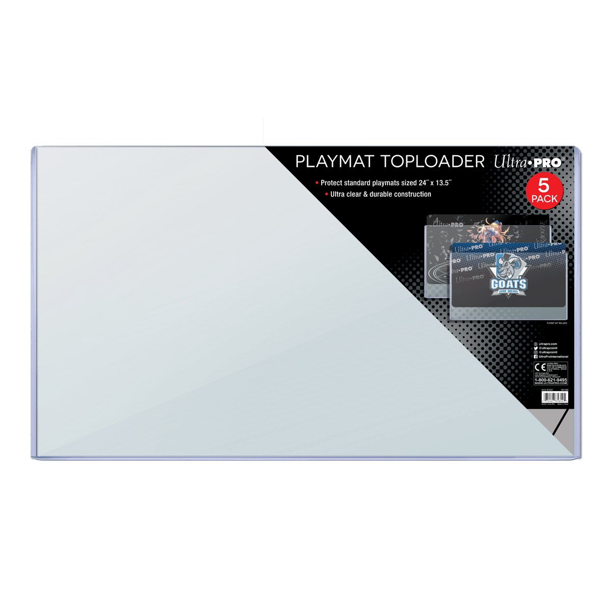 ultra-pro-24-x-13-5-zoll-playmat-toploader-sleeves-5ct-schutzh-llen image 3