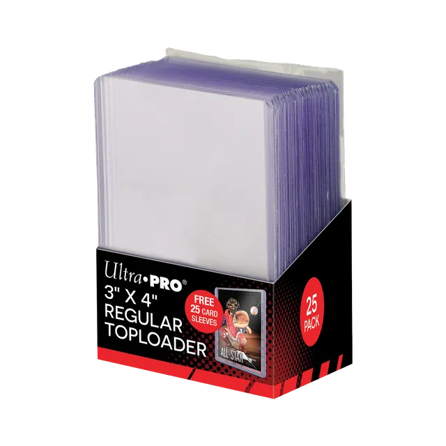 ultra-pro-toploader-3-x-4-clear-regular-soft-sleeves-bundle-25ct-standard image 1