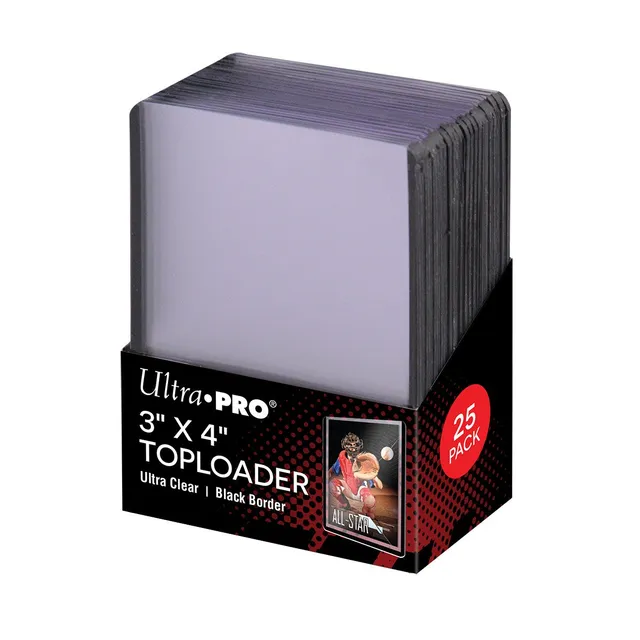 ultra-pro-3-x-4-toploader-sleeves-mit-schwarzem-rand-25-st-ck-f-r-standardkarten image 1