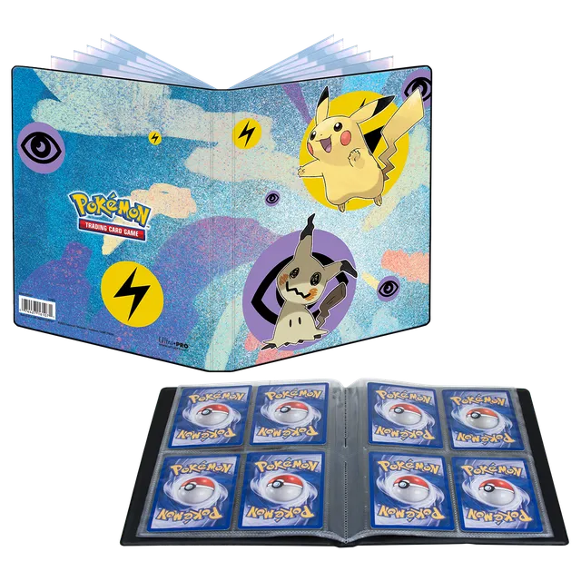 ultra-pro-pikachu-mimikyu-4-pocket-portfolio-f-r-pok-mon-40-karten-gelb image 1