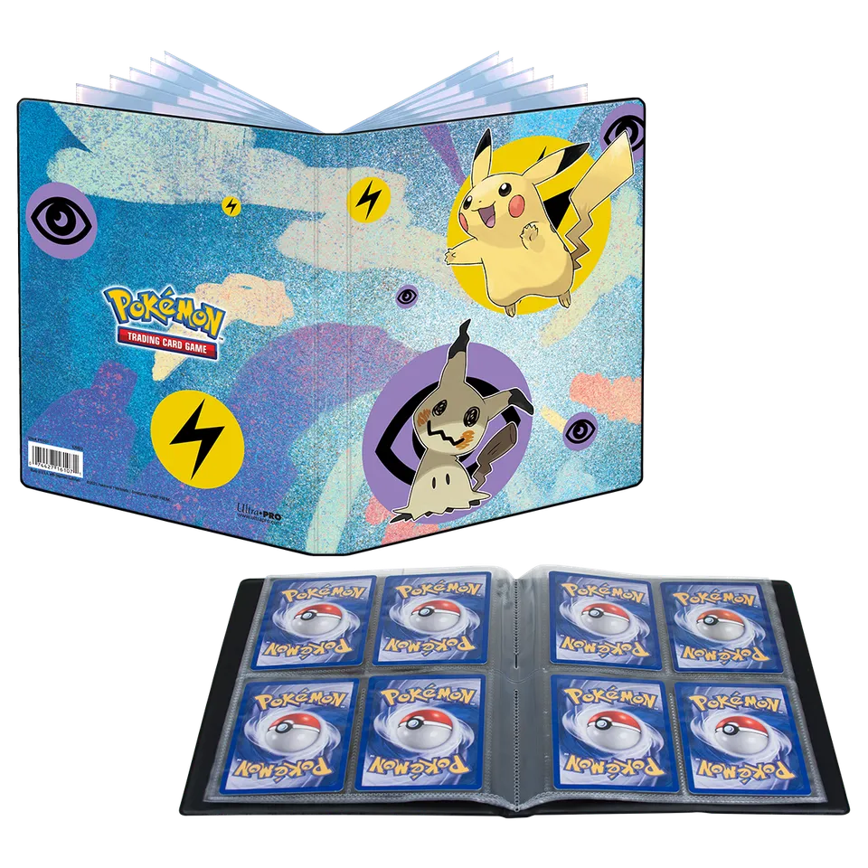 ultra-pro-pikachu-mimikyu-4-pocket-portfolio-f-r-pok-mon-40-karten-gelb image 1