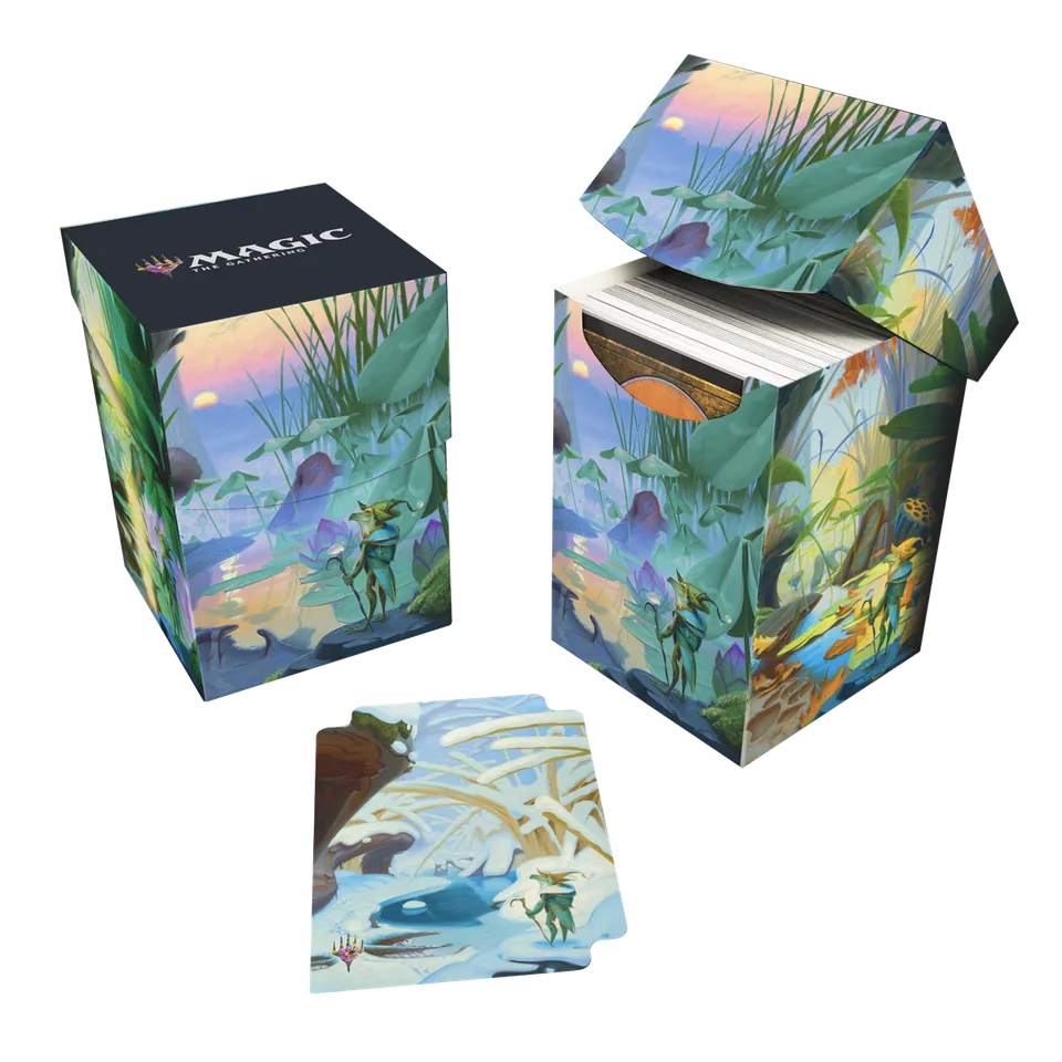 ultra-pro-bloomburrow-season-lands-island-summer-100-deck-box-f-r-magic-the-gath image 1