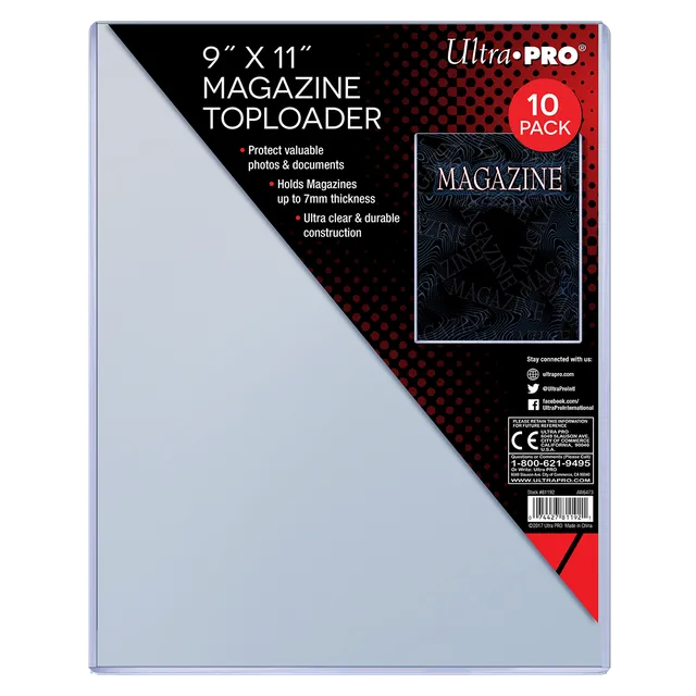 ultra-pro-9-x-11-in-thick-magazine-toploader-sleeves-10ct-7-mm image 1