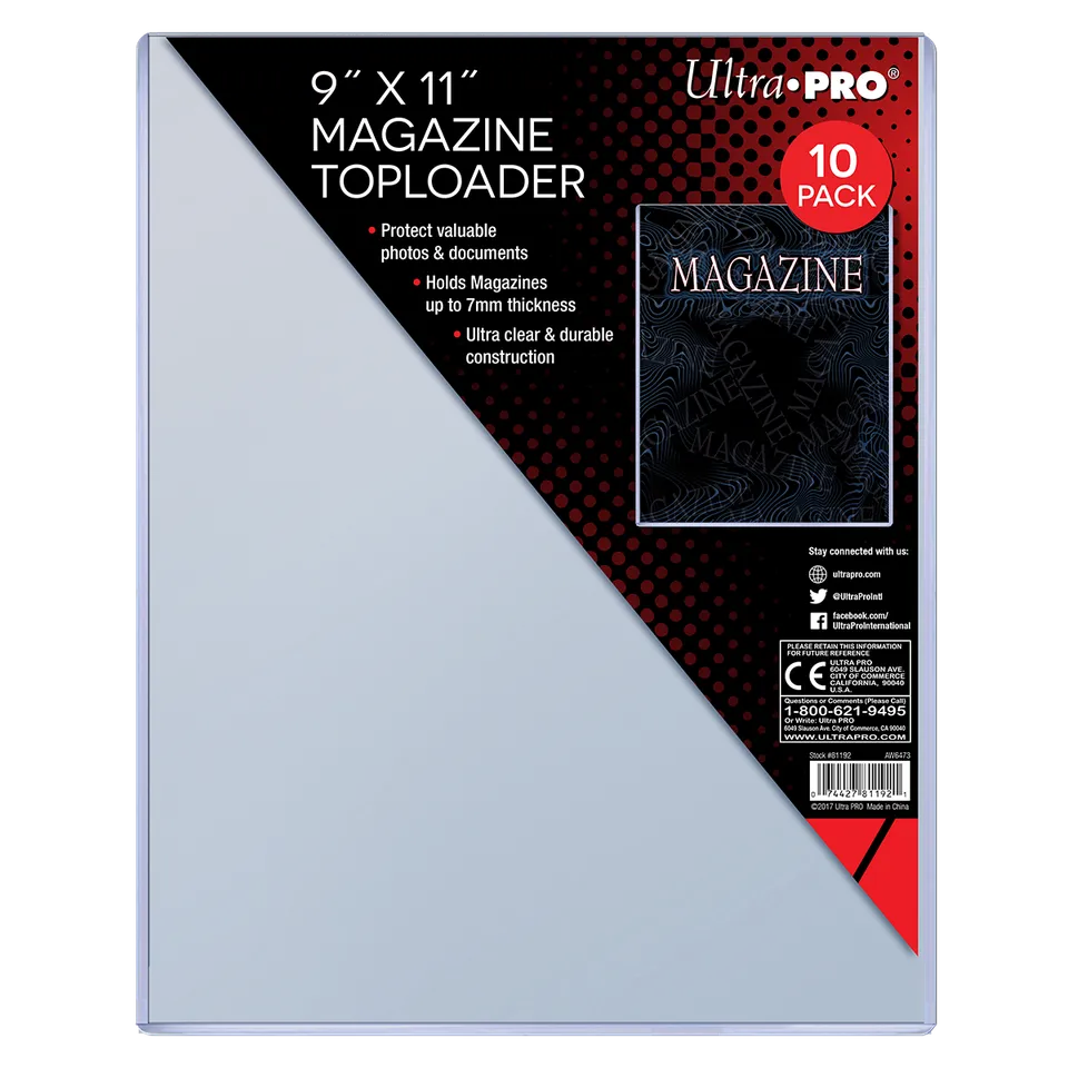 ultra-pro-9-x-11-in-thick-magazine-toploader-sleeves-10ct-7-mm image 1