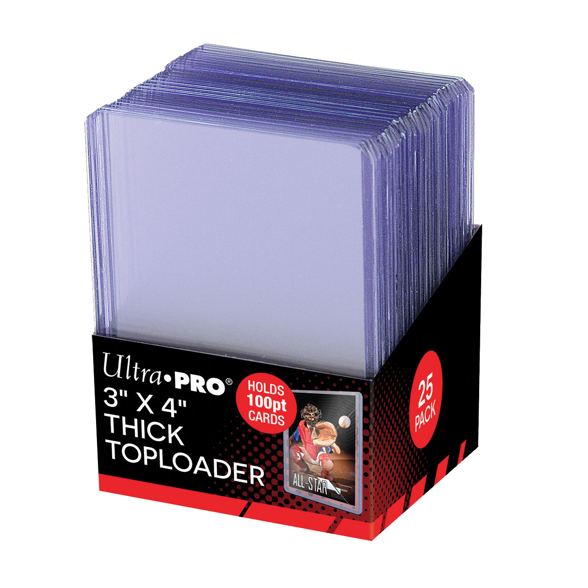 ultra-pro-3-x-4-clear-thick-100pt-toploader-h-llen-25-st-ck image 1