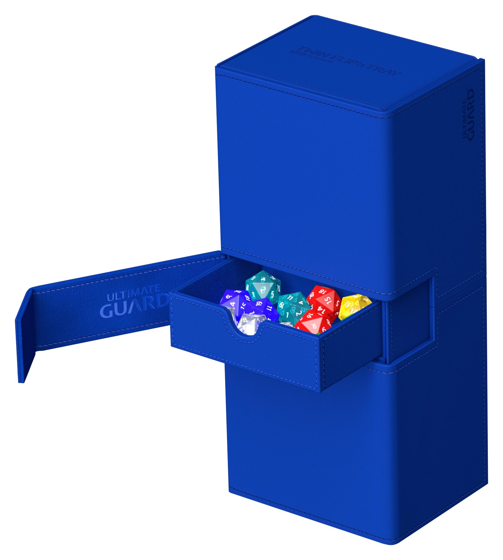 ultimate-guard-twin-flip-n-tray-266-xenoskin-blau-deck-box image 3