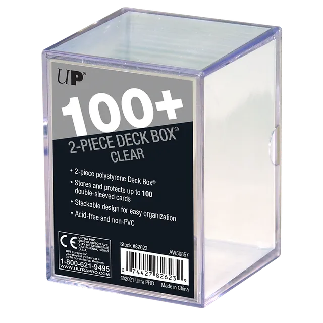 ultra-pro-2-piece-clear-100-deck-box-transparent image 1