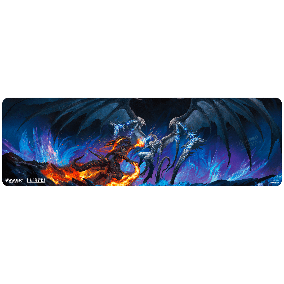 ultra-pro-magic-the-gathering-final-fantasy-bahamut-und-ifrit-8ft-table-playmat- image 1