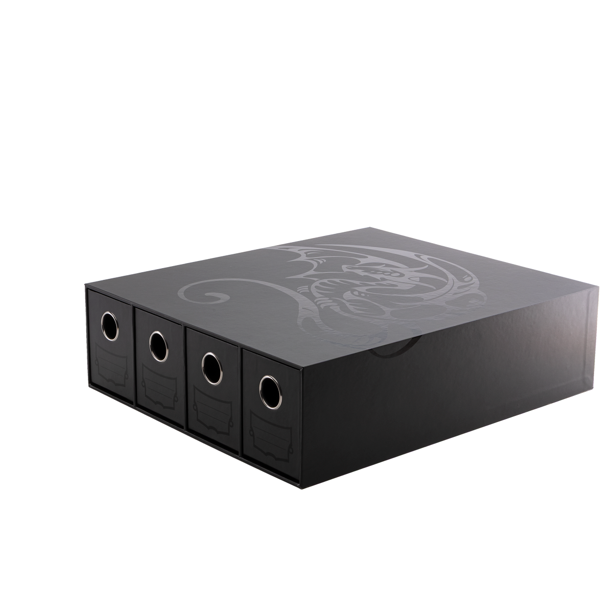 dragon-shield-fortress-4-card-drawers-horizontal-black image 1