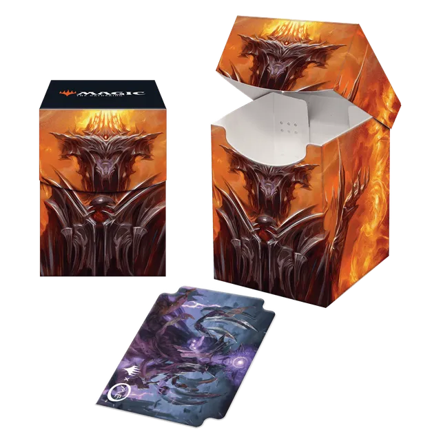ultra-pro-100-deck-box-the-lord-of-the-rings-tales-of-middle-earth-sauron-v2-f-r image 1