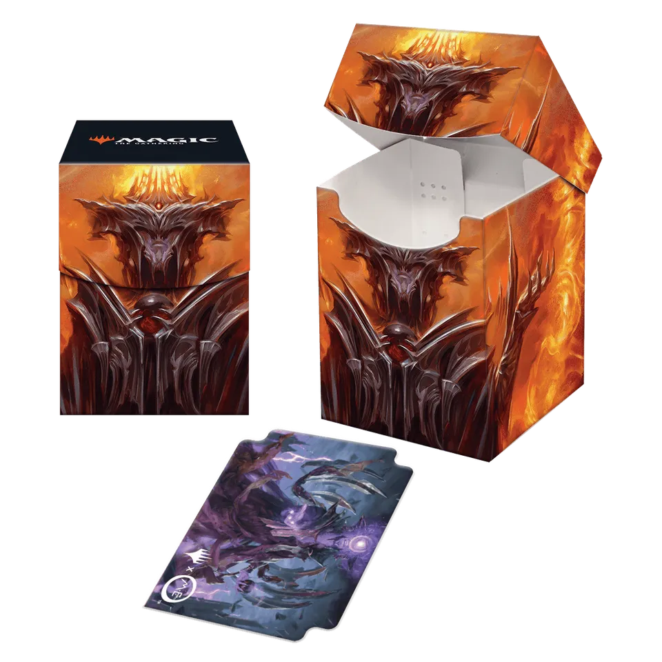 ultra-pro-100-deck-box-the-lord-of-the-rings-tales-of-middle-earth-sauron-v2-f-r image 1