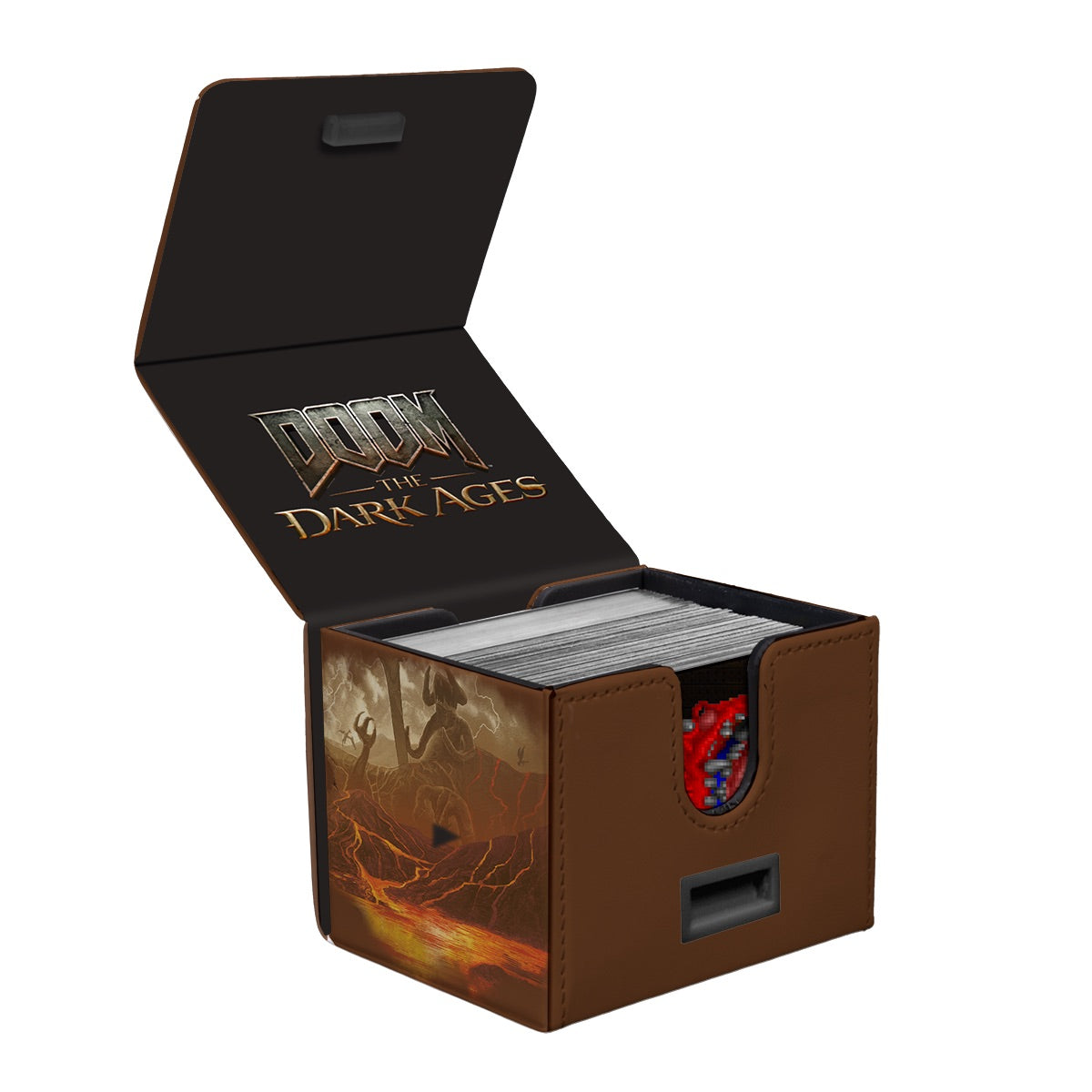 ultra-pro-doom-the-dark-ages-wrath-alcove-edge-deck-box-100-karten-leder-optik image 2