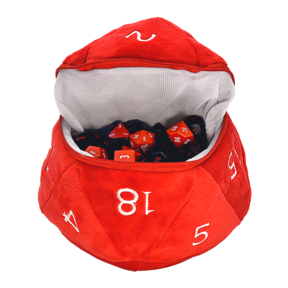 ultra-pro-red-and-white-d20-plush-dice-bag-w-rfelbeutel-f-r-dungeons-dragons image 1