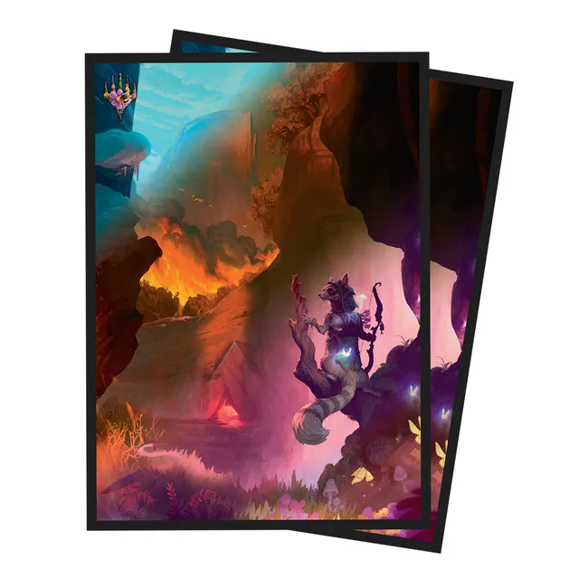 ultra-pro-bloomburrow-season-lands-mountain-summer-deck-protector-sleeves-100ct- image 1