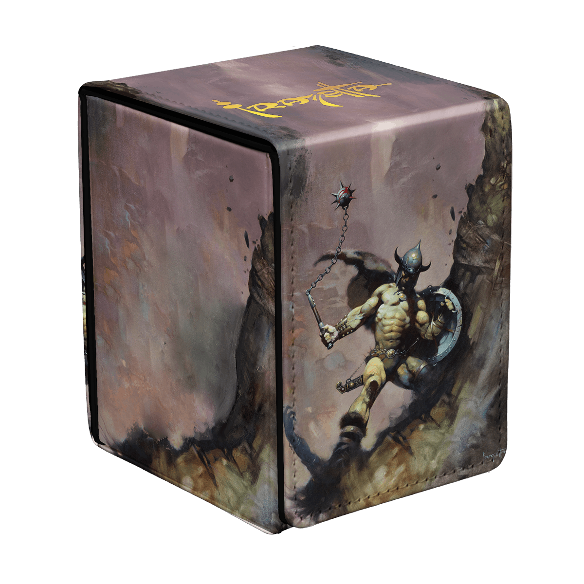 ultra-pro-frank-frazetta-warrior-with-ball-and-chain-alcove-flip-deck-box-f-r-10 image 1