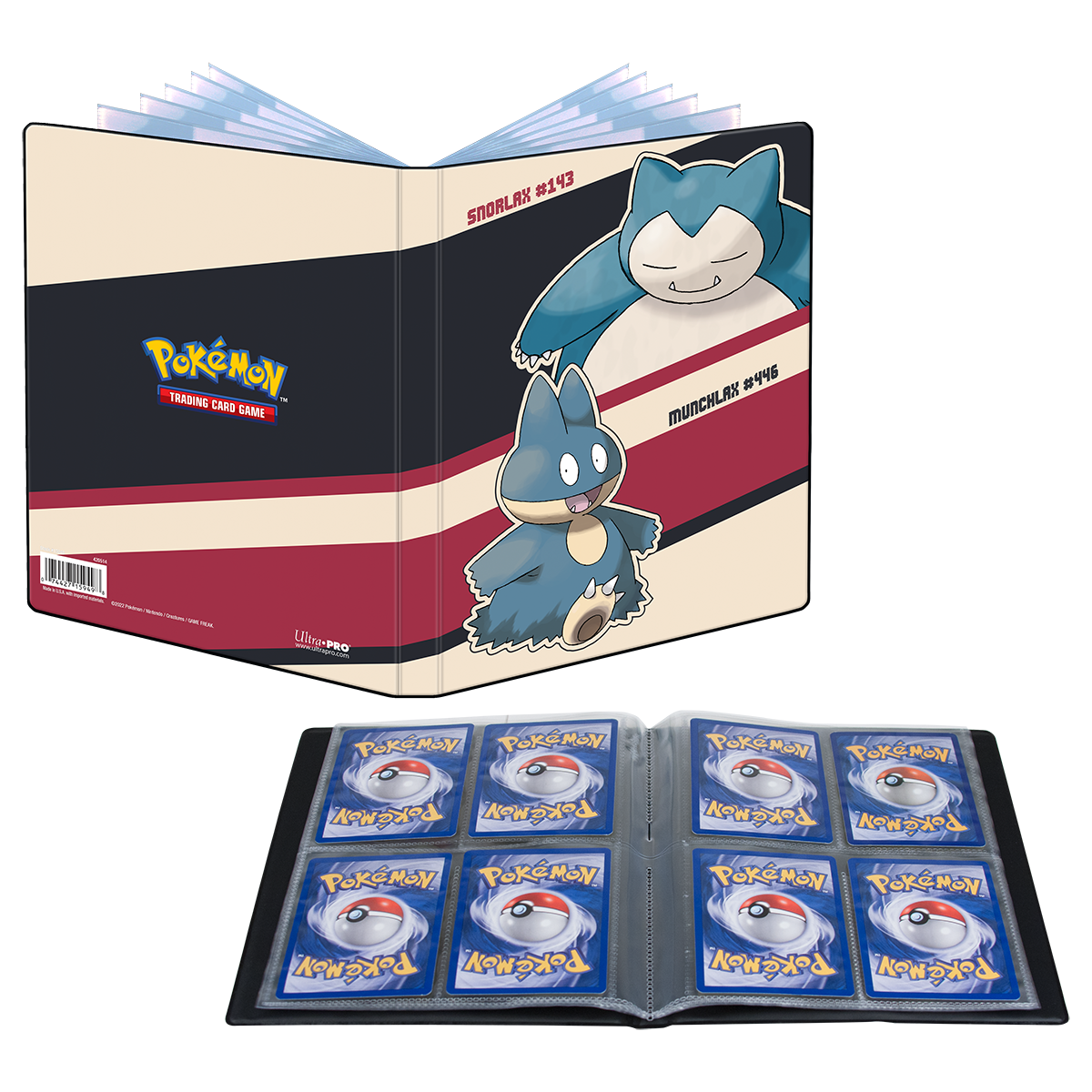ultra-pro-pok-mon-snorlax-und-munchlax-4-pocket-portfolio-sammelalbum image 2