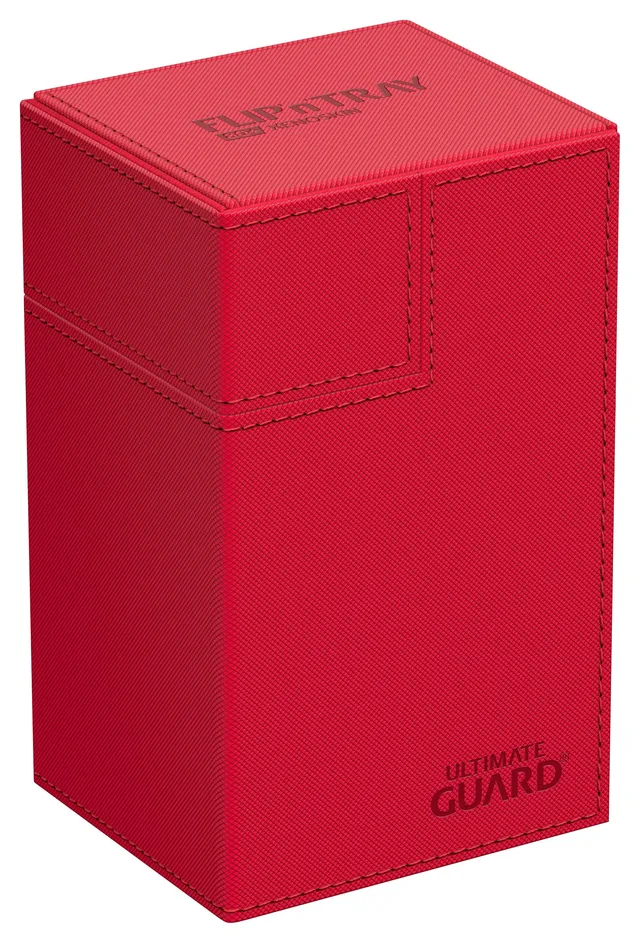 ultimate-guard-flip-n-tray-80-xenoskin-deckbox-monocolor-rot image 1