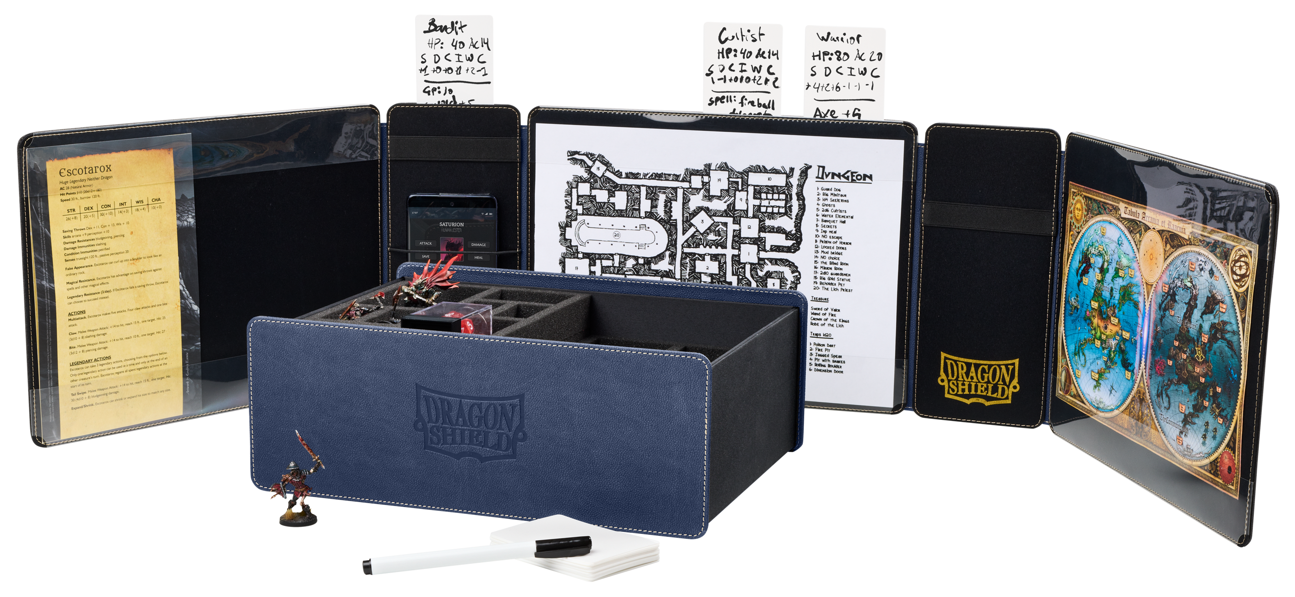 dragon-shield-game-master-companion-midnight-blue-gm-screen-mit-box image 4