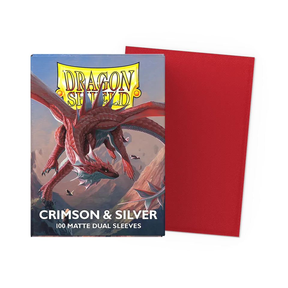 dragon-shield-matte-dual-sleeves-crimson-silver-kartenh-llen image 1