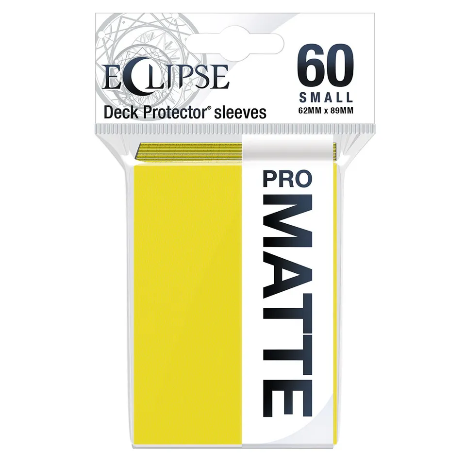 ultra-pro-eclipse-matte-small-deck-protector-sleeves-60ct-lemon-yellow-f-r-yu-gi image 1