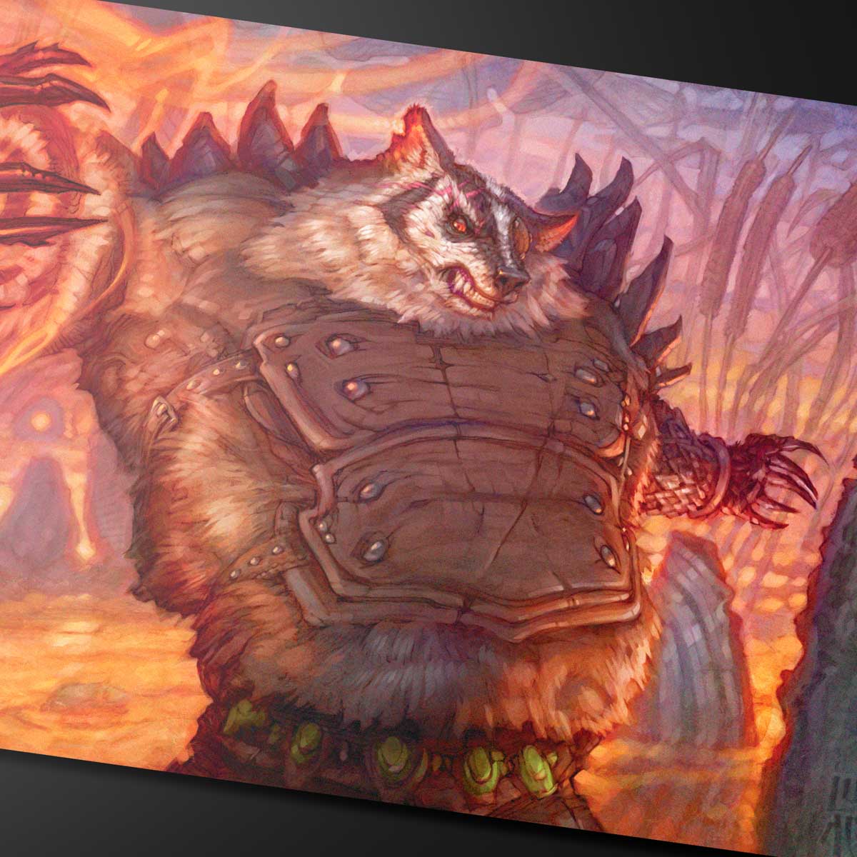 ultra-pro-bloomburrow-hugs-grisly-guardian-playmat-magic-the-gathering image 2