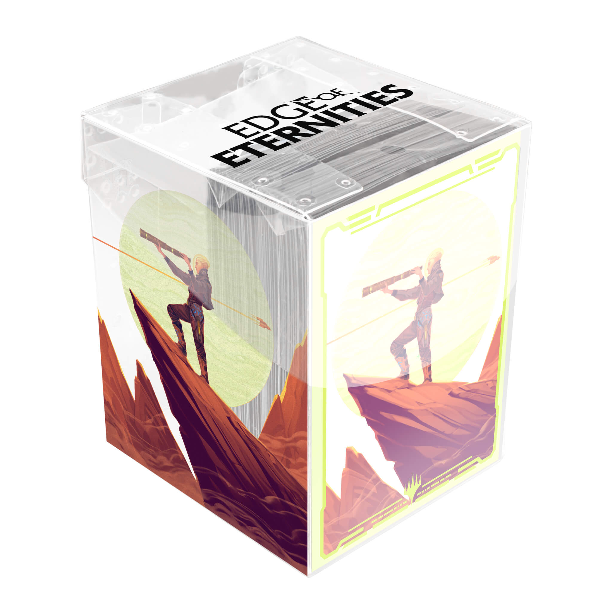 ultra-pro-edge-of-eternities-sami-wildcat-captain-100ct-deck-protector-sleeves-m image 1