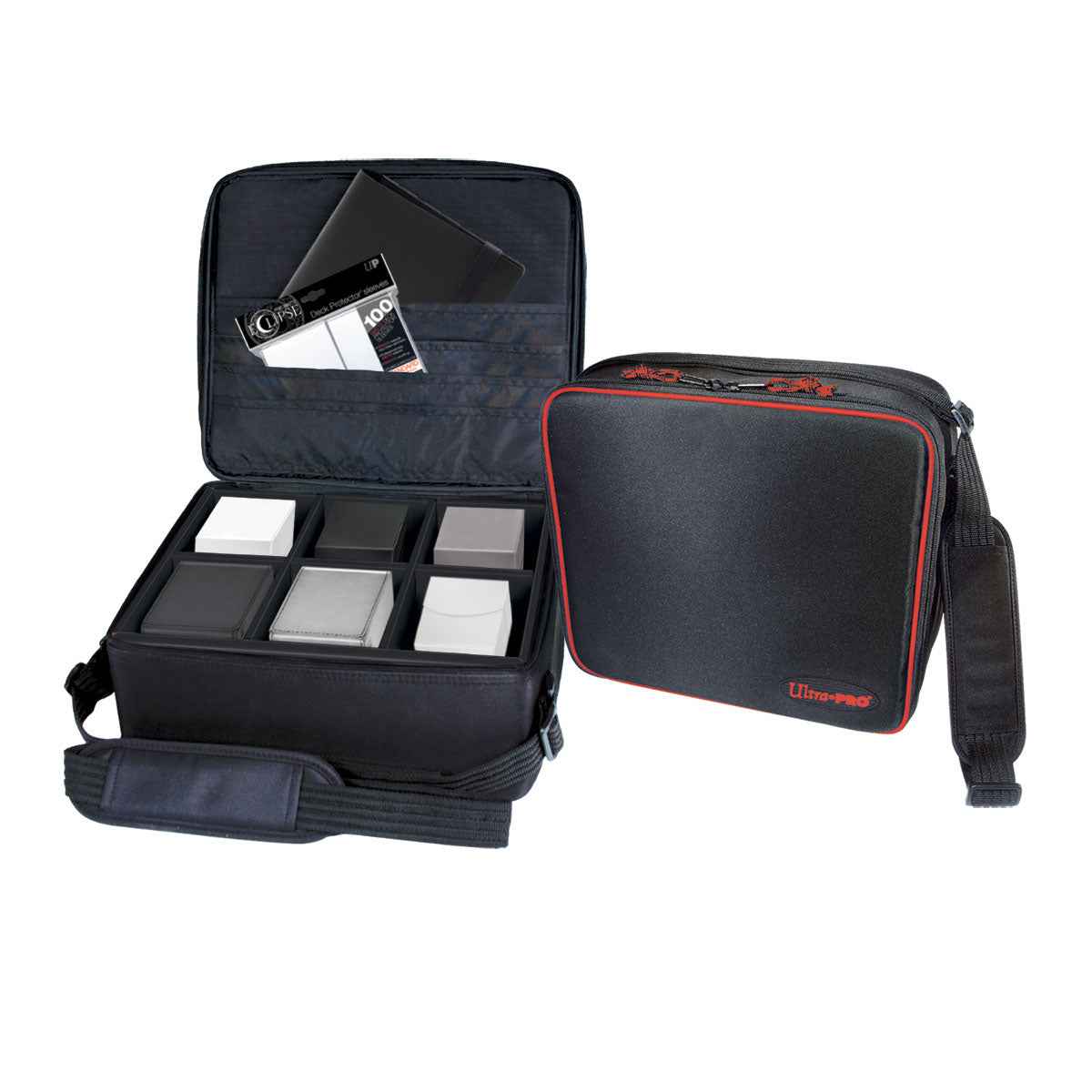 ultra-pro-portable-gaming-case-mit-roter-einfassung-umh-ngetasche-33-x-26-7-x-12 image 3