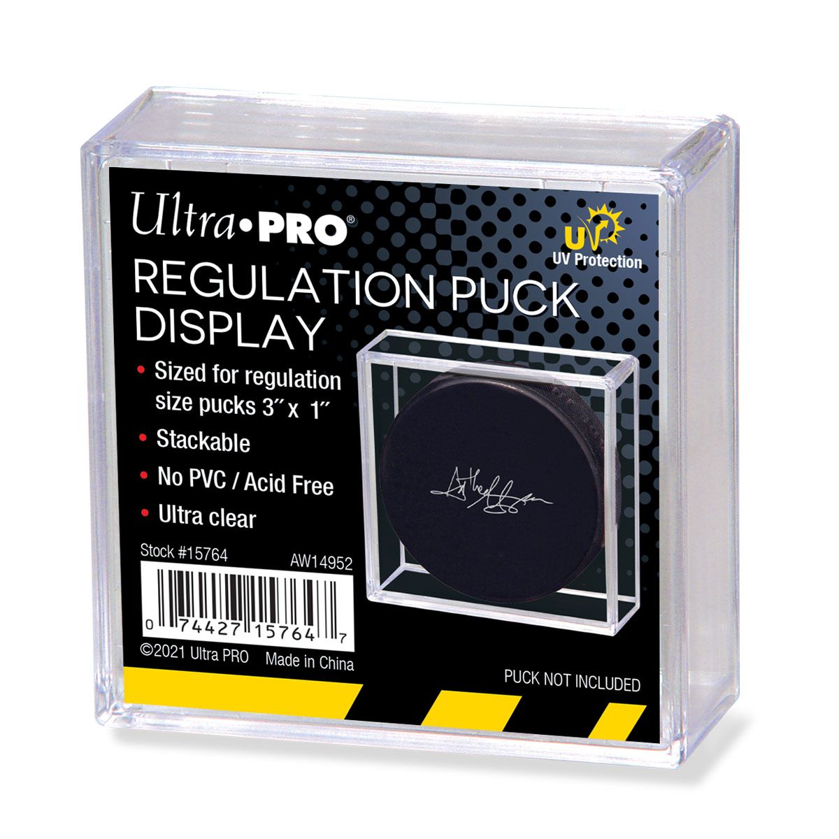 ultra-pro-regulation-puck-uv-display-halter-f-r-hockey-pucks-3-x-1-in image 1