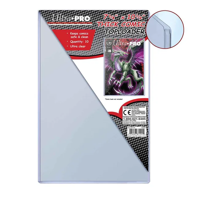 ultra-pro-7-1-8-x-10-1-2-thick-comic-toploader-sleeves-10ct image 1