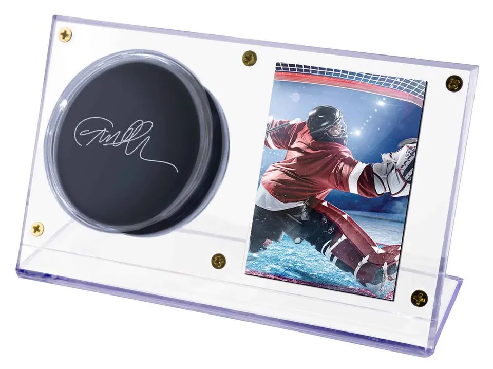 ultra-pro-hockey-puck-card-clear-display-halter-mit-schrauben image 1