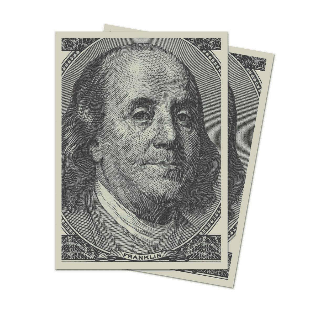 ultra-pro-fine-art-benjamin-franklin-standard-deck-protector-sleeves-100ct image 1
