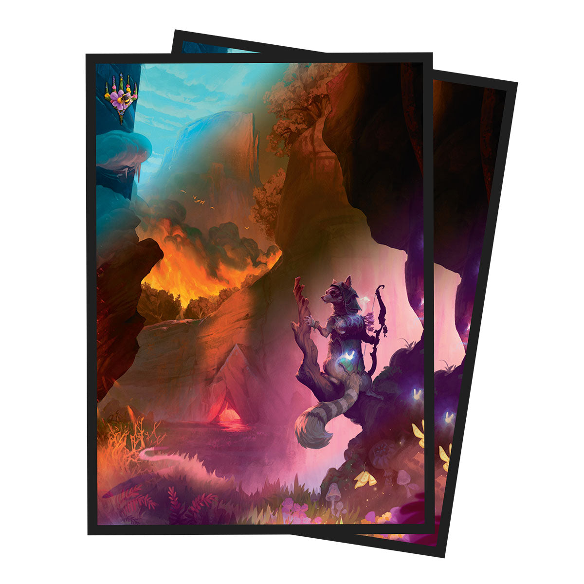 ultra-pro-bloomburrow-season-lands-mountain-summer-deck-protector-sleeves-100ct- image 1