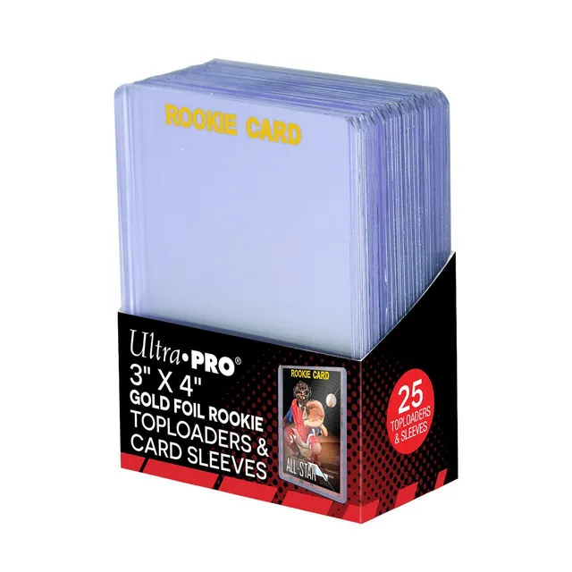 ultra-pro-rookie-gold-toploader-sleeves-combo-3-x-4-25ct-f-r-standard-cards image 1