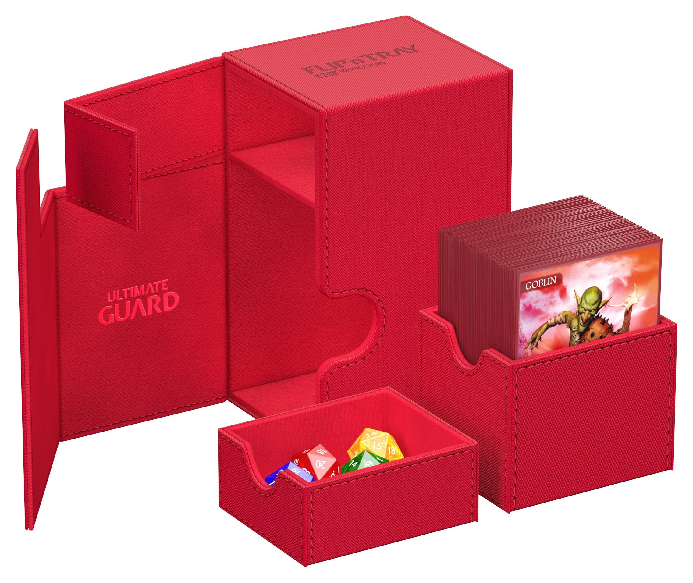 ultimate-guard-flip-n-tray-80-xenoskin-deckbox-monocolor-rot image 4