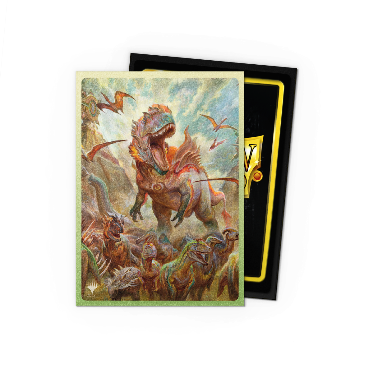 dragon-shield-legendary-series-gishath-sun-s-avatar-matte-dual-art-sleeves-stand image 2