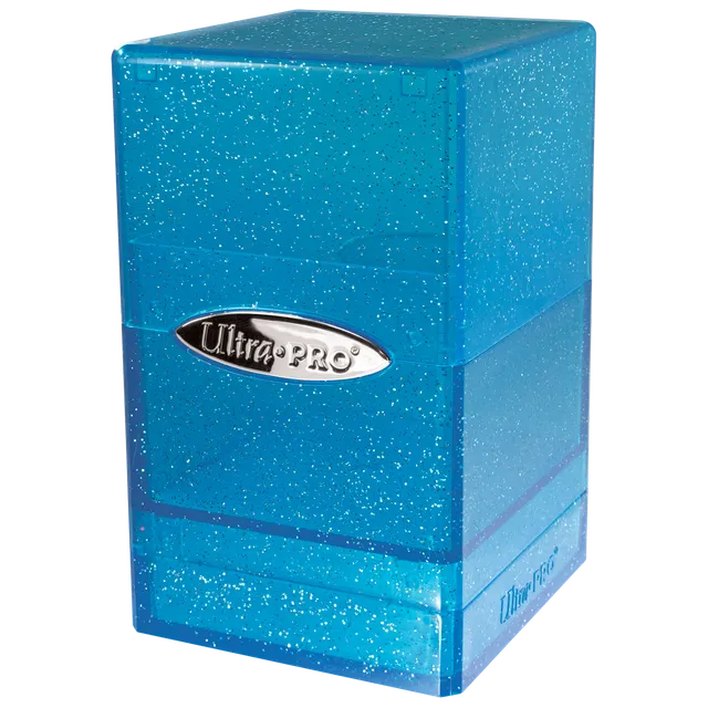 ultra-pro-glitter-satin-tower-deck-box-blau-f-r-100-standard-karten image 1