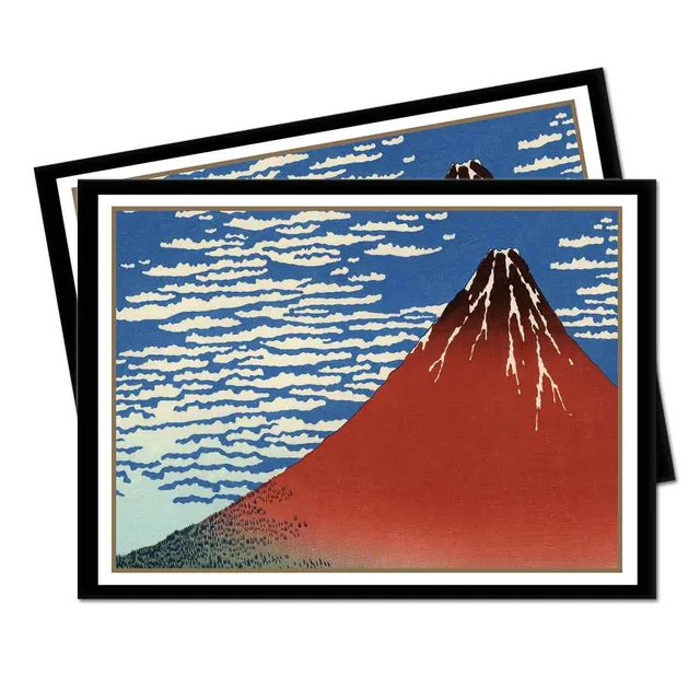 ultra-pro-fine-art-red-fuji-standard-deck-protector-sleeves-65ct-hokusai image 1