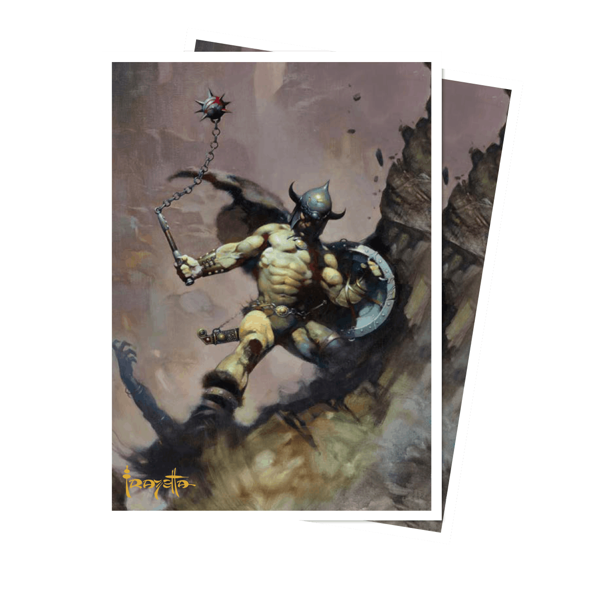 ultra-pro-artist-spotlight-frank-frazetta-warrior-with-ball-and-chain-apex-deck- image 1
