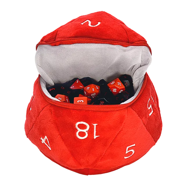 ultra-pro-red-and-white-d20-plush-dice-bag-w-rfelbeutel-f-r-dungeons-dragons image 1