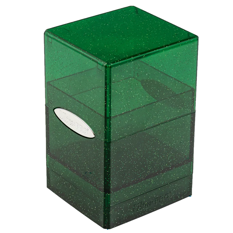 ultra-pro-satin-tower-deck-box-glitter-gr-n-f-r-100-karten image 1