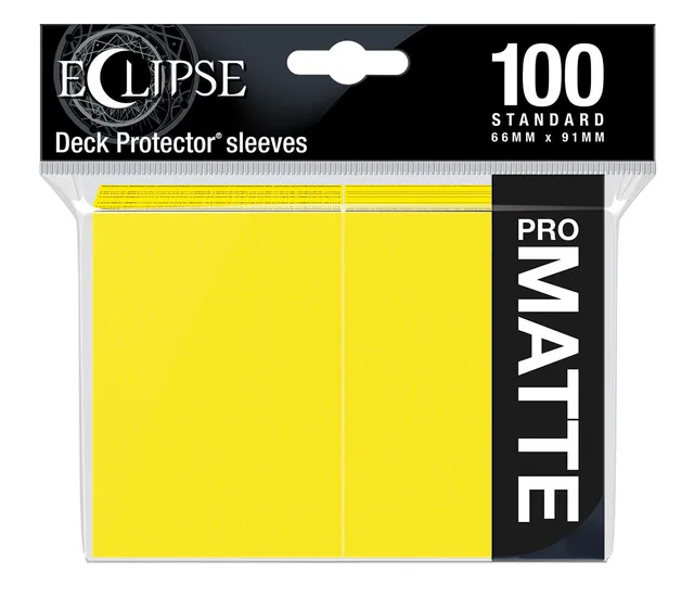 ultra-pro-eclipse-matte-standard-deck-protector-sleeves-100ct-lemon-yellow image 1