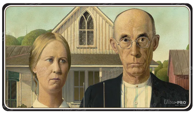 ultra-pro-fine-art-american-gothic-standard-gaming-playmat-mousepad-by-grant-woo image 1