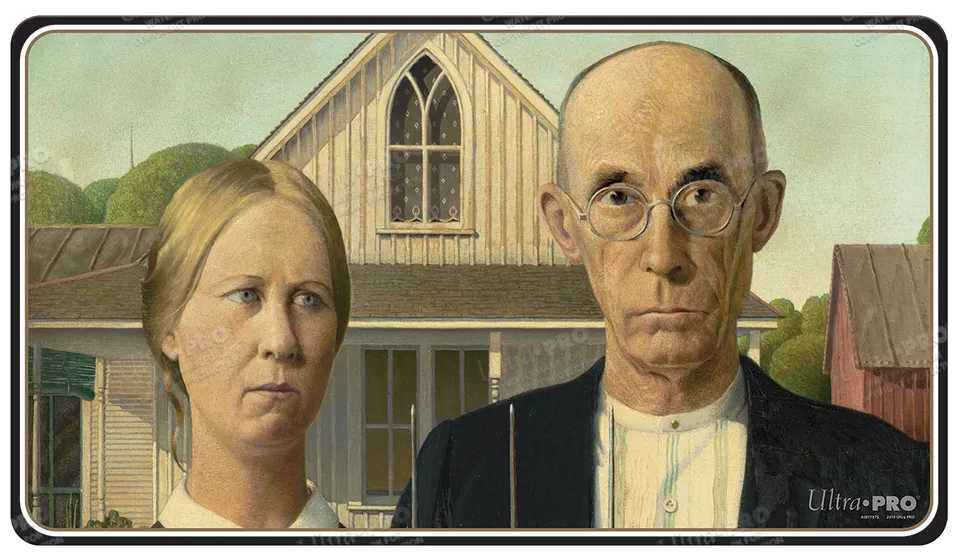 ultra-pro-fine-art-american-gothic-standard-gaming-playmat-mousepad-by-grant-woo image 1