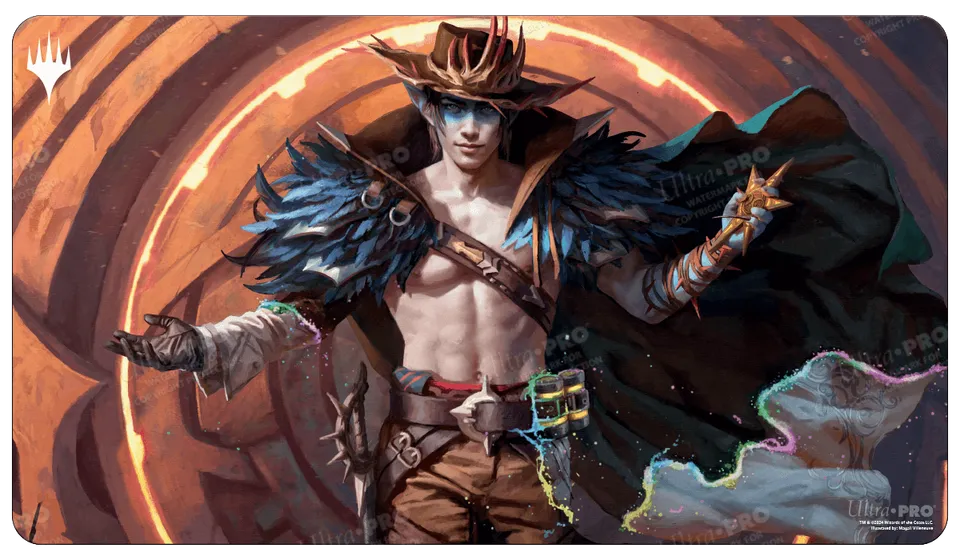 ultra-pro-outlaws-of-thunder-junction-oko-the-ringleader-standard-gaming-playmat image 1