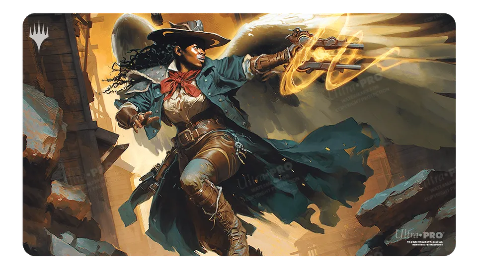 ultra-pro-outlaws-of-thunder-junction-archangel-of-tithes-standard-playmat-f-r-m image 1